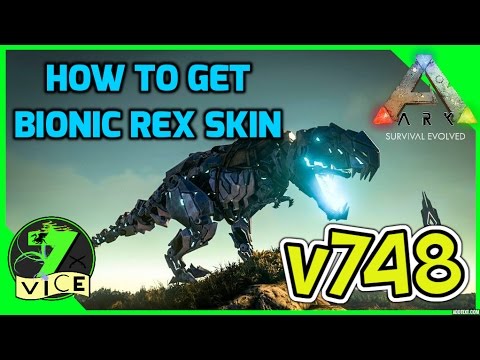 ark survival v748 how to get bionic rex skin requirements youtube