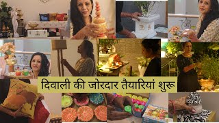 Diwali Prep Started , Living Room Decor , Wax URLI , Deepak Decor , Tulsi ji Corner , Hair Care