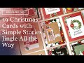 39 Christmas Cards with Simple Stories Jingle All the Way 6x8 Paper Pad