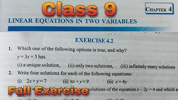 ex 4.2 class 9 Linear Equations in two Variables CBSE NCERT Rajmith