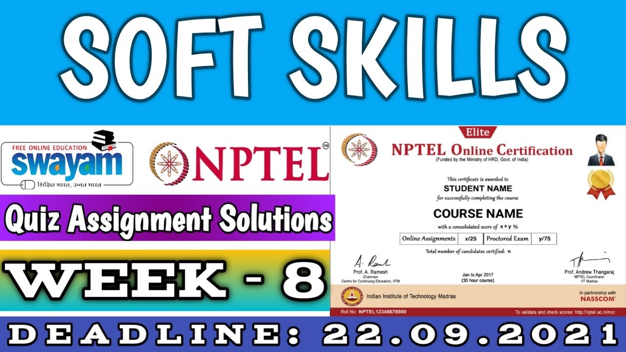 nptel week 8 assignment answers