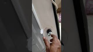 putting locking nuts on washing machine before transport