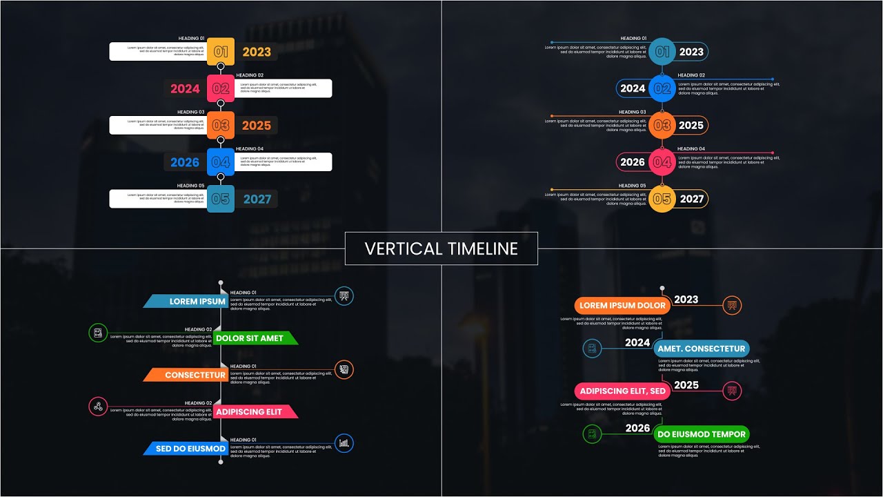 Vertical Timeline | After Effect Template