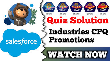 Industries CPQ Promotions | Salesforce Trailhead | Quiz Solution