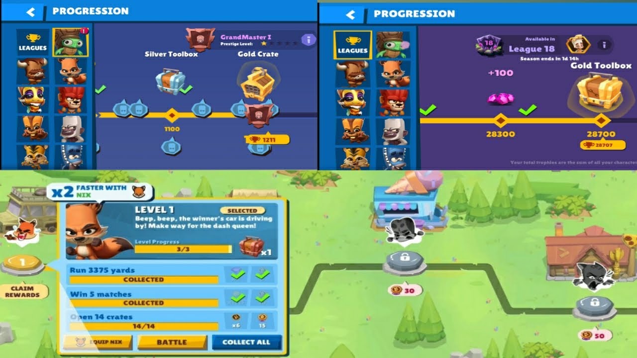 GOLD CRATE AND GOLDEN TOOLBOX FROM TROPHY ROAD 🥰 REWARD COLLECT