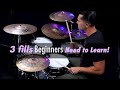 3 easy drum fills that rock beginnerintermediate drum lesson