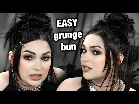 GRUNGE BUN HAIRSTYLE (for when u wanna look cool but are also lazy)