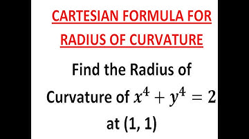 Cartesian Formula for Radius of Curvature l Differential Calculus l SK Maths Tutorial
