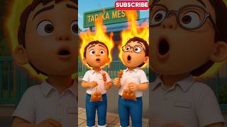 Ehsan dan Fizi makan pentol pedes #trending #upinipin #trendingshorts #animation #shortsviral
