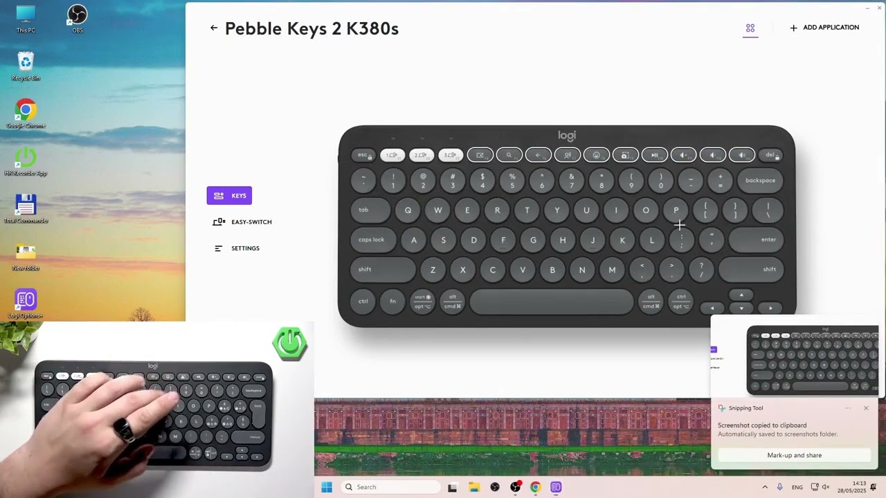 Logitech Pebble Keys 2 – स्क्रीनशॉट शॉर्टकट कैसे लें