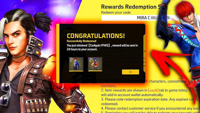 Rewards Free Fire 2022: Como conseguir códigos FF no site de resgate de  recompensas