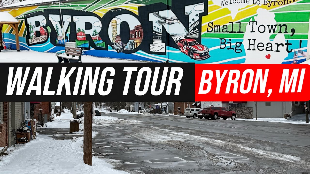 Downtown Byron, Michigan Walking Tour | Michigan Small Town Series Video #19