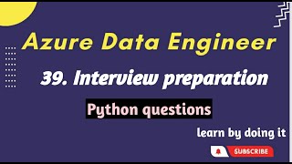 Python Interview Question | Data Engineer