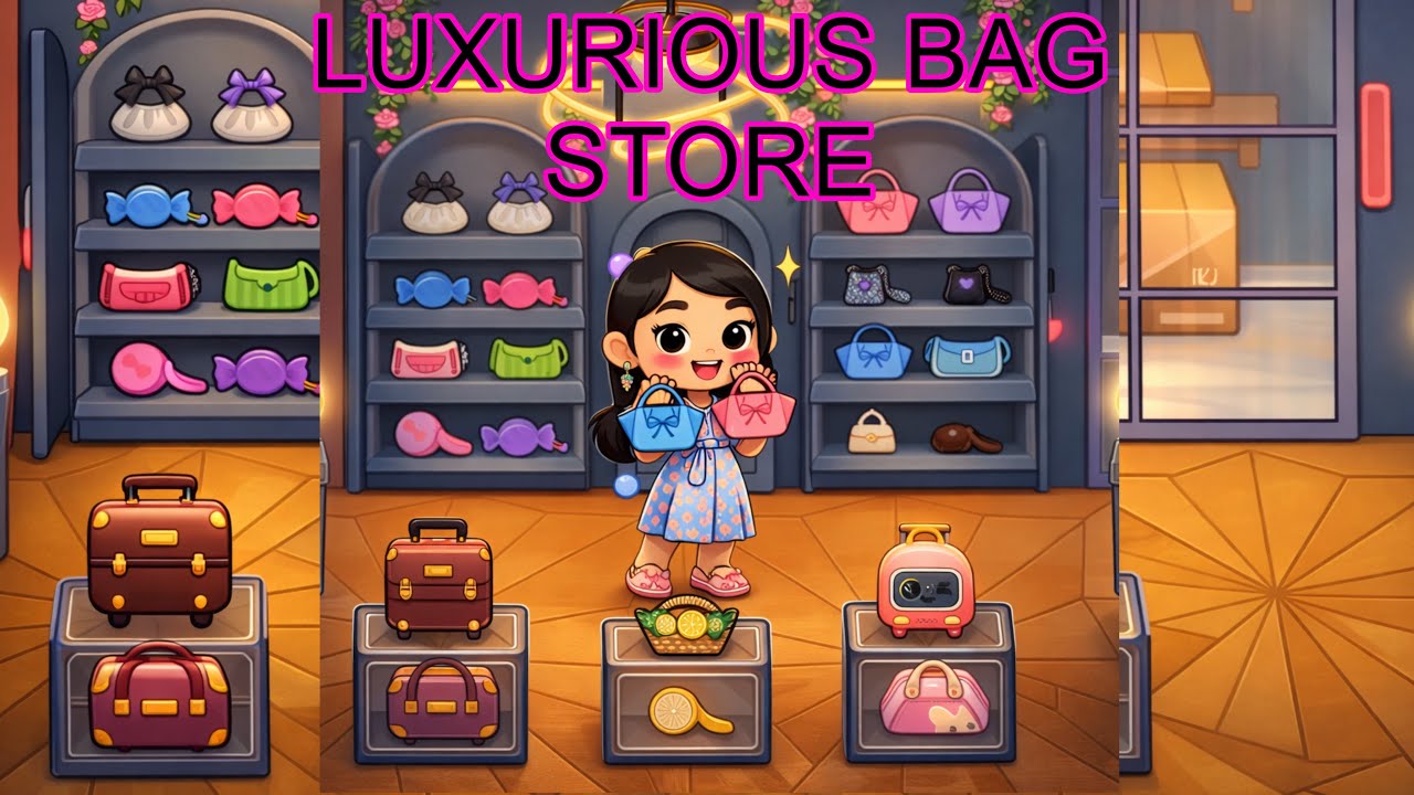 DECORATE A LUXURIOUS BAG STORE|| GAME WORLD: LIFE STORY🖤🌸