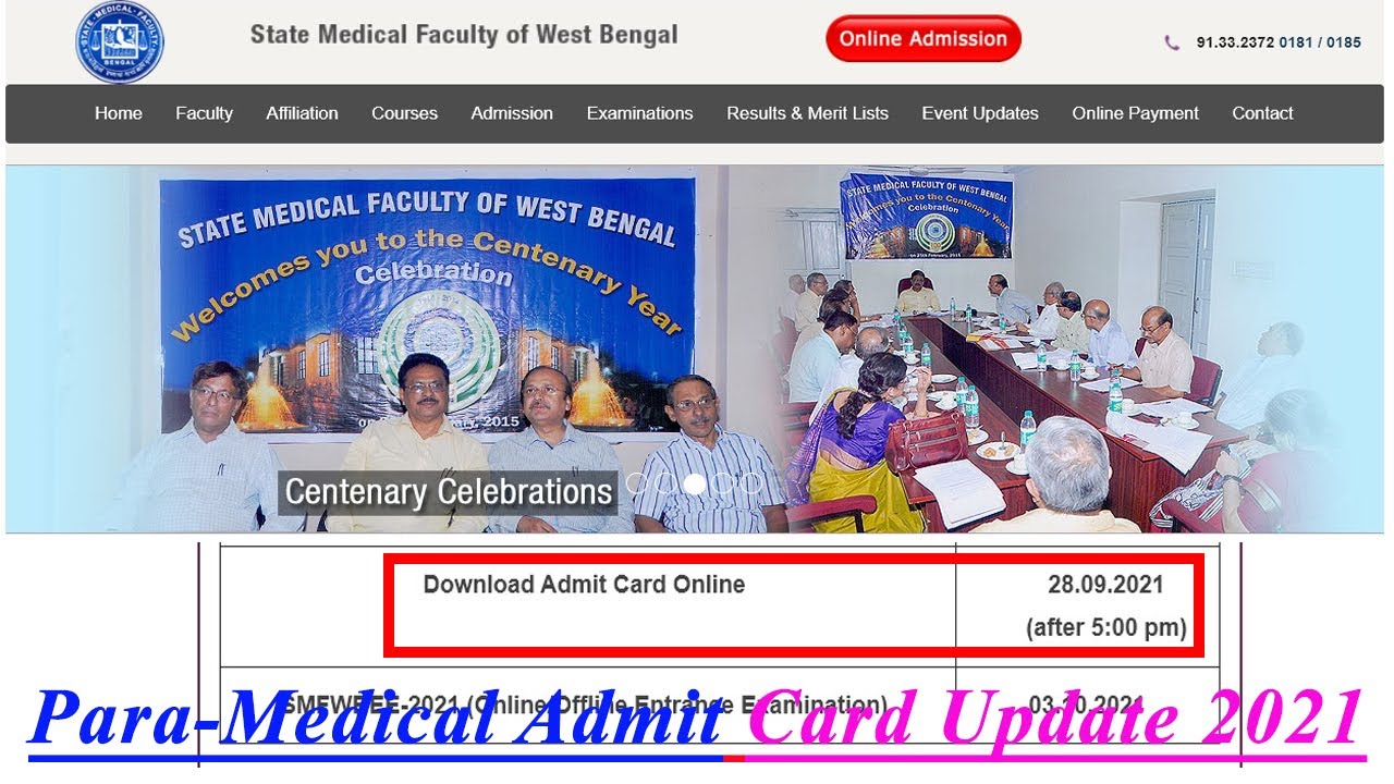 SMFWB Admit Card Update 2021