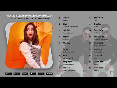 Benom Guruhi Muallifligida Yozilgan Kayfiyatli Va Raqsbop Taronalar Musiqiy To'plami Vol.1