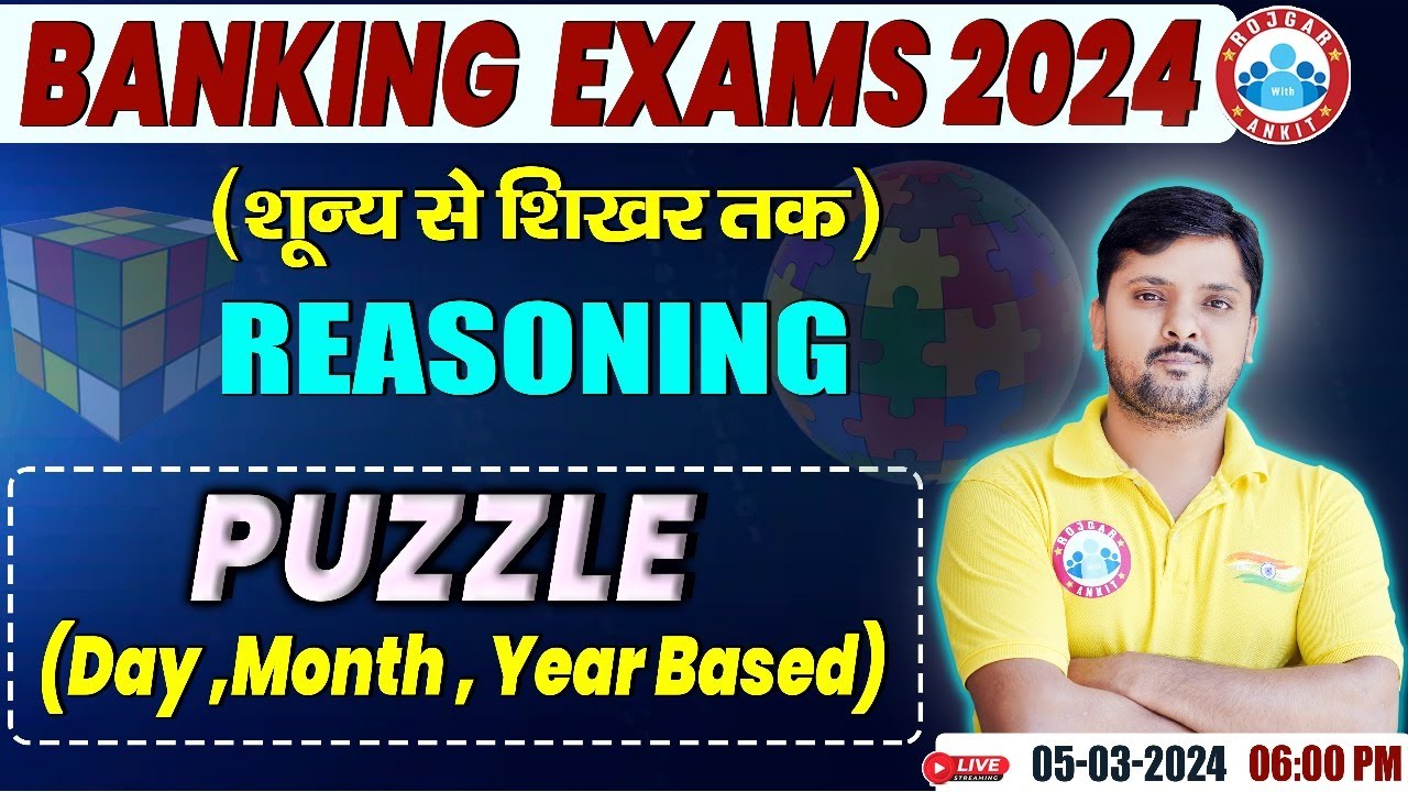 Bank & Insurance Exam 2024 | Day Month Year Based Puzzles Reasoning Class | Reasoning By Rohit Sir