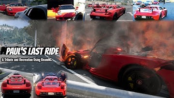 Paul Walker Crash Accurate Recreation (BeamNG + Real-Life Mixed Footage)