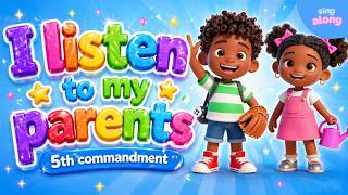 🎶 5th Commandment Song for Kids | Honor Your Father and Mother 💖 | Fun Bible Song 🎶