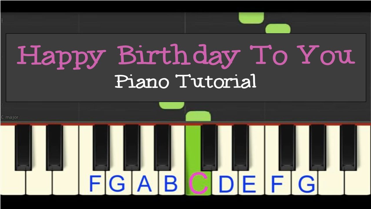 Easy Piano Tutorial Happy Birthday to You slow tempo