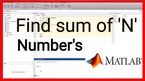 How to find sum of n numbers in matlab