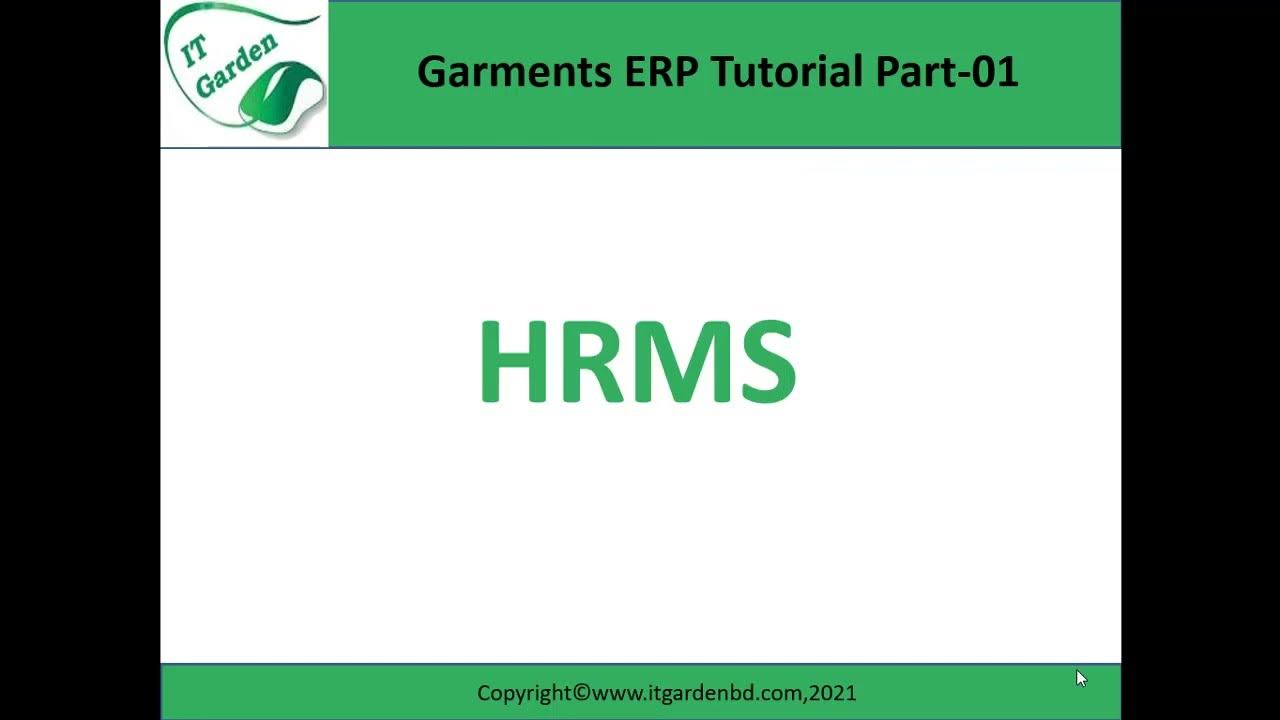 Garments ERP Software Tutorial Part01 Garments ERP Software in