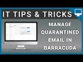 IT Tips &amp; Tricks: How to Manage Quarantined Email in Barracuda Active Email Threat Protection