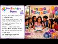 Learn English A1- | My Birthday Party | ESL Reading & Listening Practice