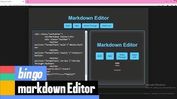 how to create markdown Editor using html css and js