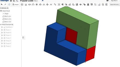 Assembling puzzle cube using Onshape