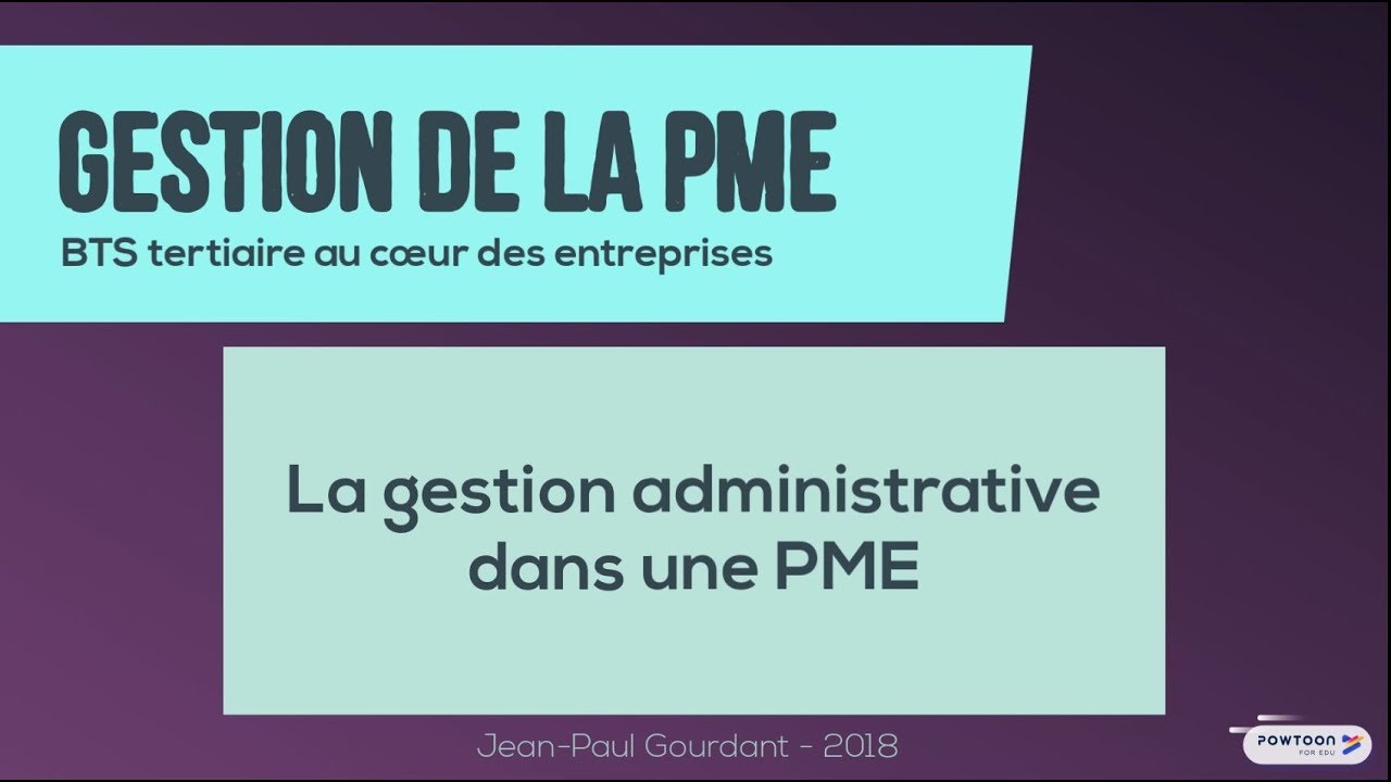 2 Gestion administrative dans une PME