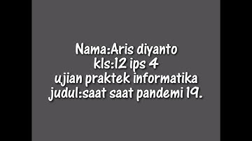 Man 2 Wonosobo,saat pandemi skolah ujian praktik informatika.