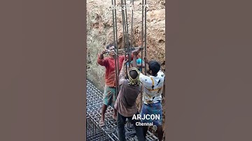 Column rod with 4 legged stirrups set into Beam #shorts