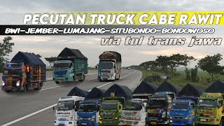 barisan truk cabe beda expedisi saling kejar jam bongkar pasar‼️ #truckcabe #truckmbois #truckoleng