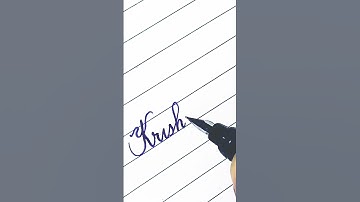 writing a name "Krishnan" in cursive #shorts
