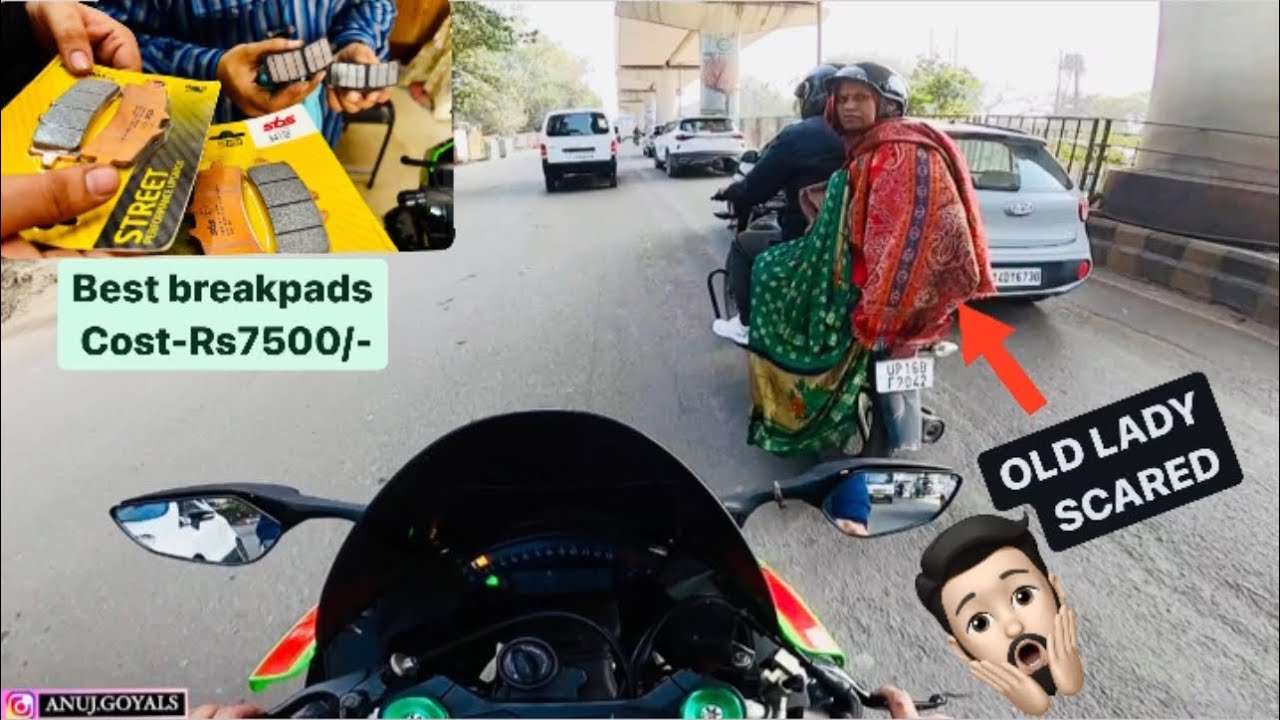 OLD LADY REACTION😱ON ZX1OR❌NEW😍Break Pads?? TOO MUCH EXPENSE😭Anuj  goyal#reaction#zx10r#superbikes