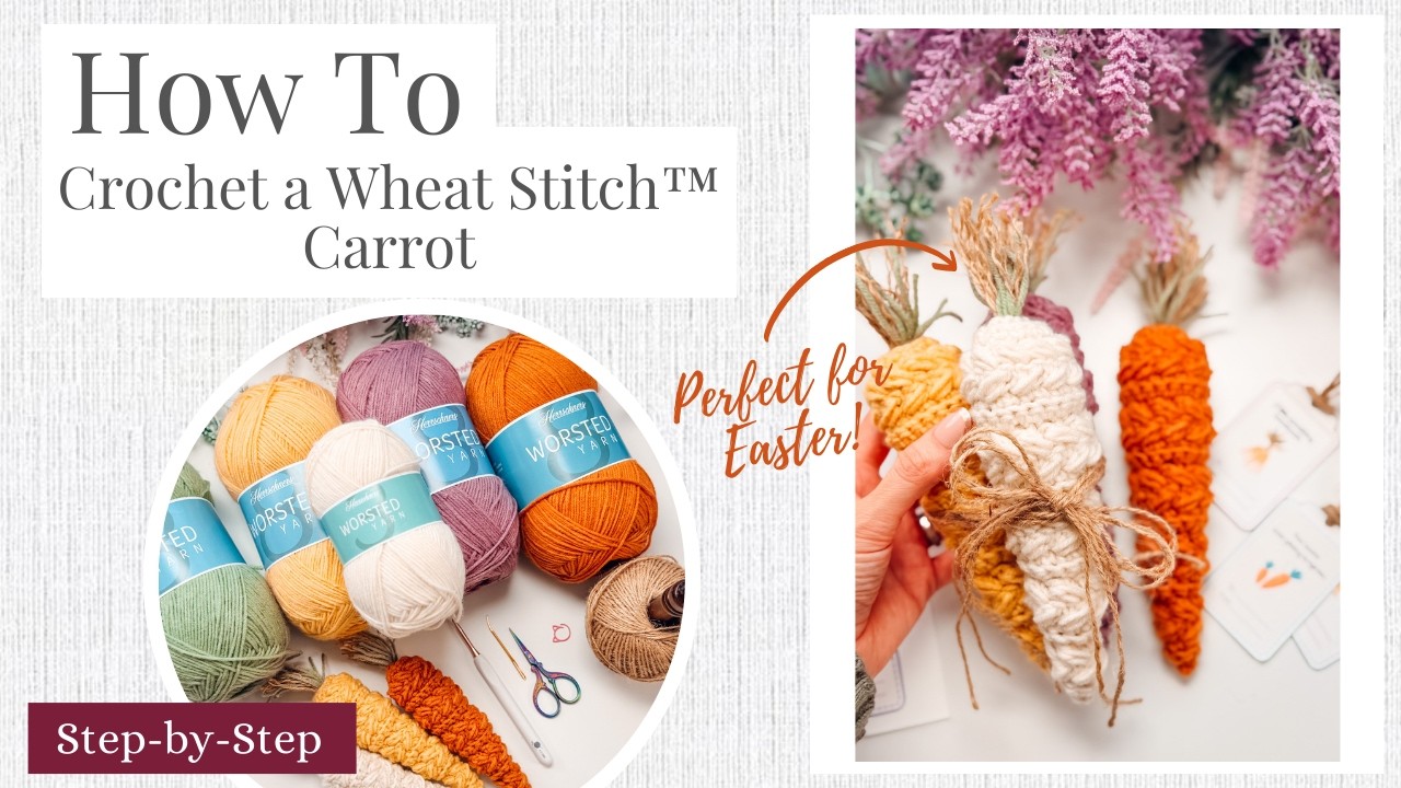 Wheat Stitch™ Crochet Carrots🥕  | Easy & Adorable Easter Decor