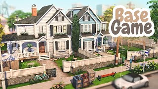 Basegame Twin Houses 🏡🏠| The Sims 4 - Speed Build (NO CC)