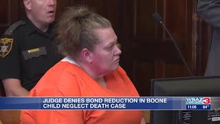 Judge denies bond reduction in Boone child neglect death case