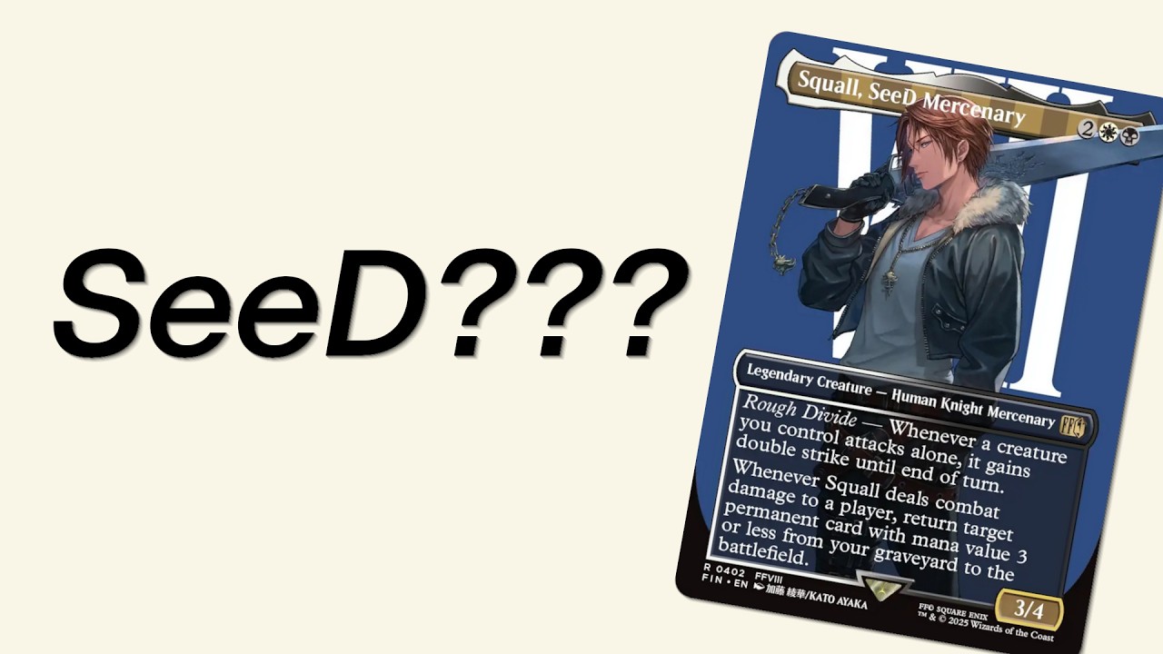 mtg final fantasy squall Squall, VIII ( CK $400) // Commander (Squall, SeeD Mercenary) deck list // Moxfield MTG Deck Builder return target permanent card with mana value 3 or less from your graveyard to the battlefield MTG Custom Proxy - Squall,