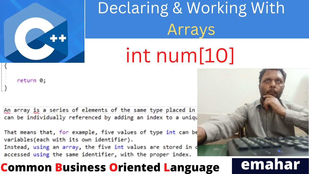 Declaring & Working with Arrays|C++ - YouTube