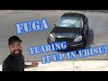 Automatic Nissan Fuga Drift at Ebisu Circuit! GKTech Lock Kit Install!オートマ日産フーガをエビスサーキットでドリフト!