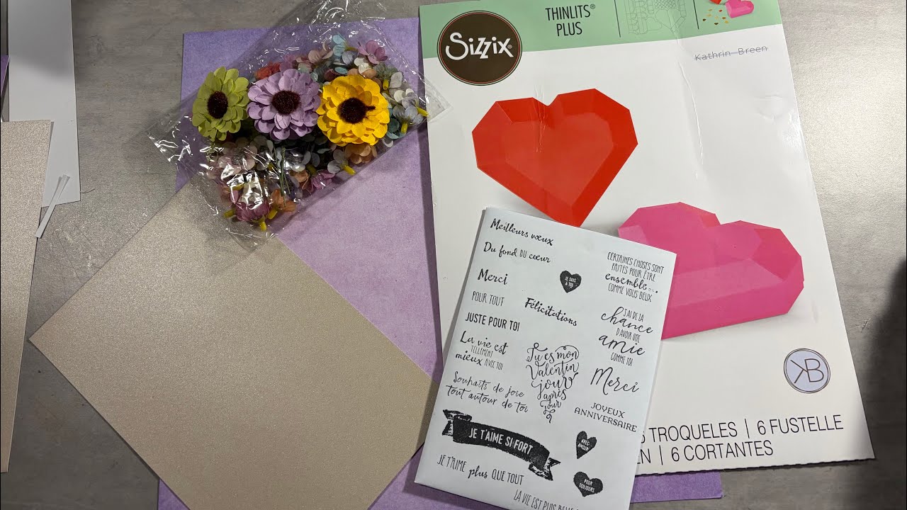 Une boîte pour la st Valentin 💝 On essaye une matrice sizzix ! 