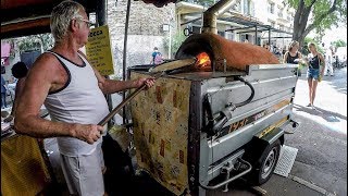 France Street Food. The 'Socca'  Pancake of Chickpea Flour from Nice