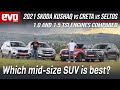 2021 Skoda Kushaq vs Hyundai Creta vs Kia Seltos : Which mid size SUV is best | Review | evo India