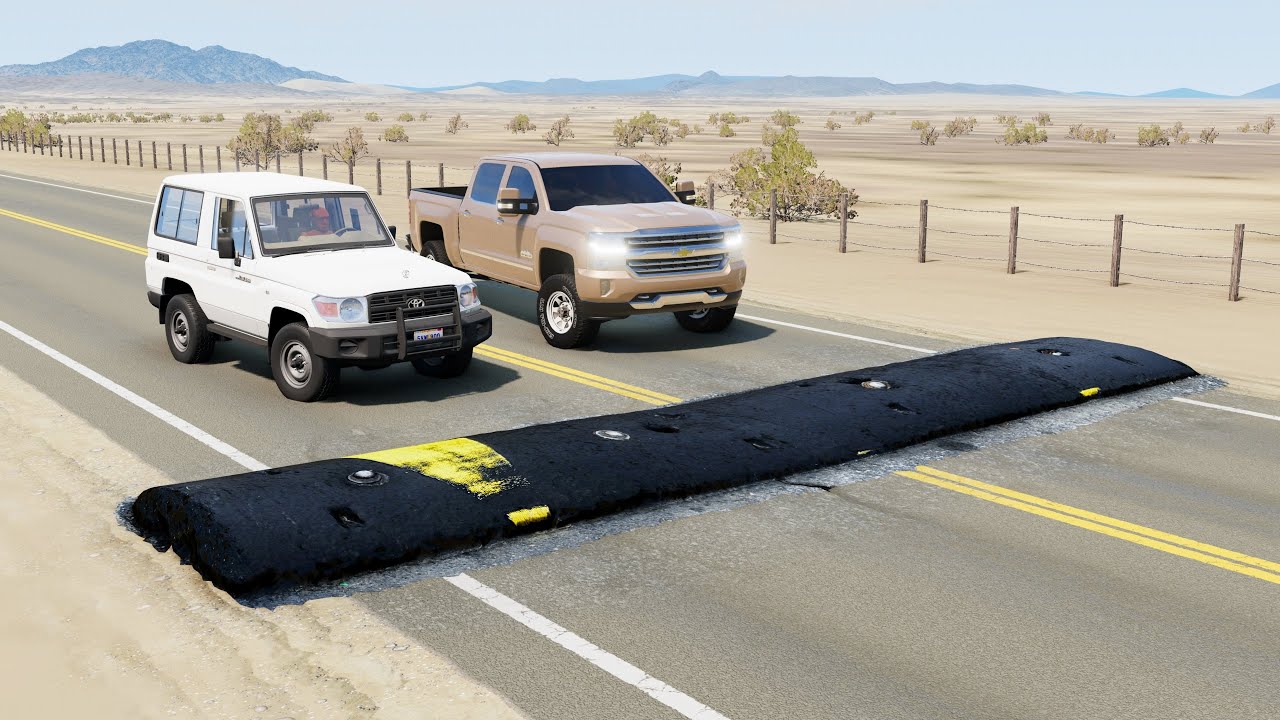 محاكي الحوادث | السرعة فوق المطبات 84# BeamNG drive