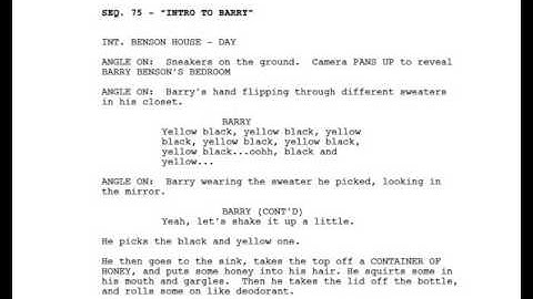 Bee Movie Script Part 1