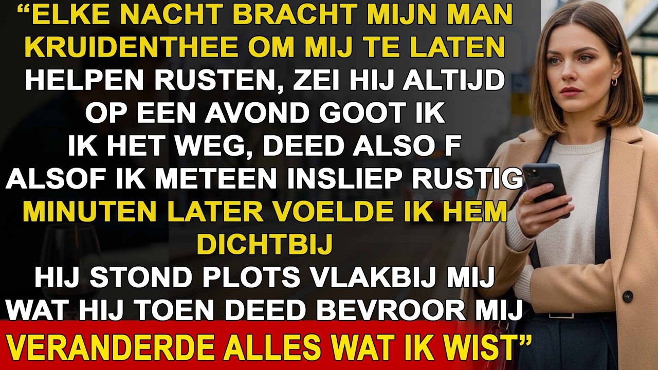 Mijn man gaf me elke avond kruidenthee. Eén nacht deed ik alsof ik dronk – en ontdekte de waarheid.