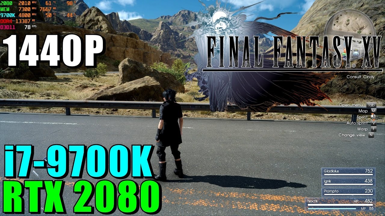 Final Fantasy XV DEMO RTX 2080 OC & 9700K 4.8GHz [ Ultra - 1440P ]