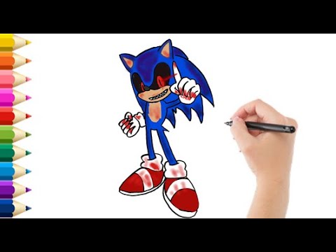 Sonic EXE  Dibujos, Sonic para colorear, Dibujos sencillos